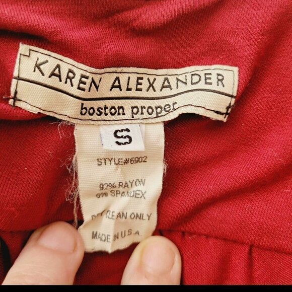 Karen Alexander Vintage wrap dress with ruffles, size S , Red Made in USA A10 - Picture 2 of 11